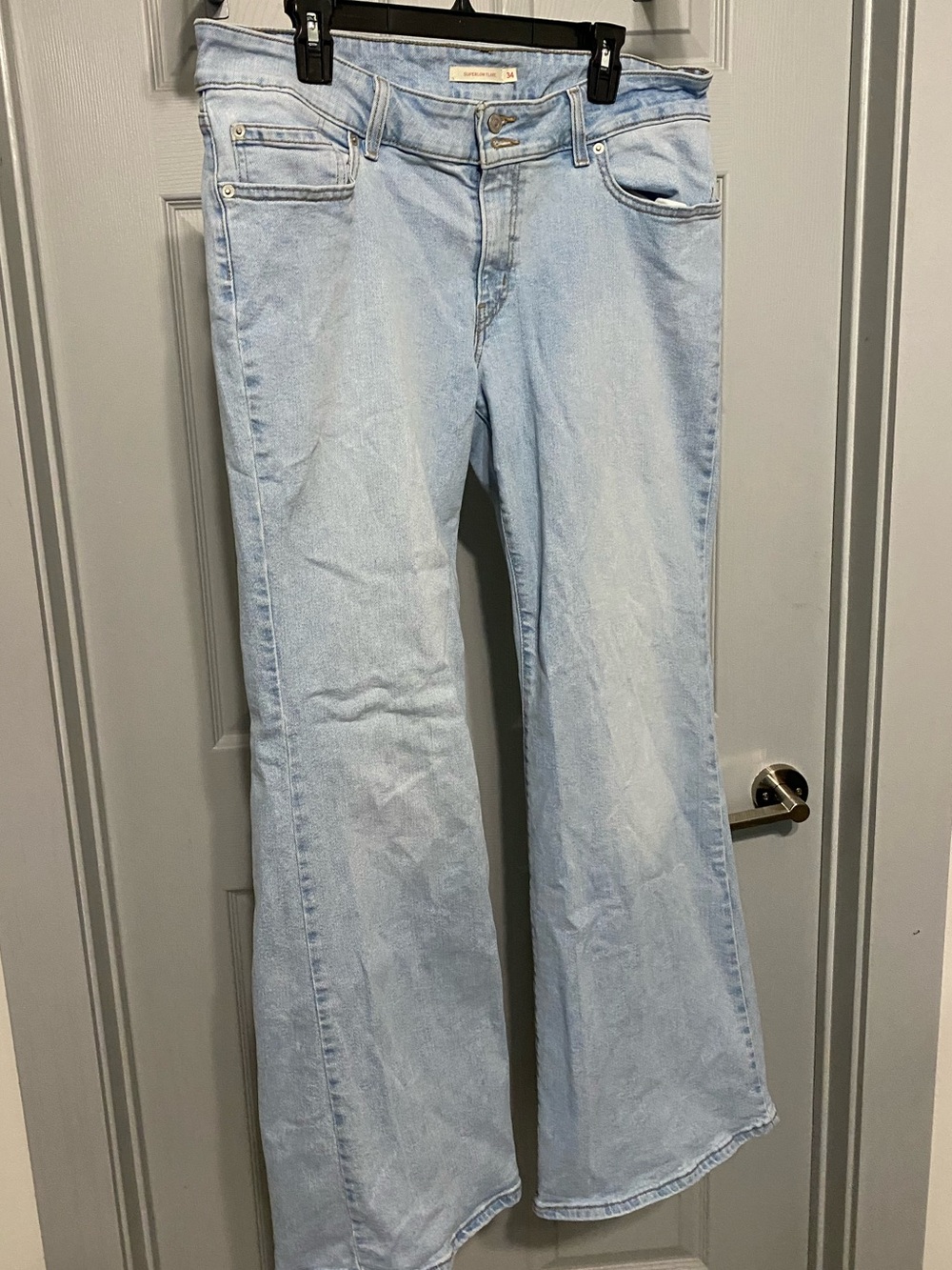 Light Blue Women's Superlow Flare Levi Strauss & Co Jeans